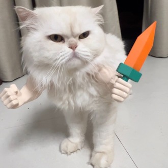 Kedi Aksesuar Kolları – Süper Kahraman Temalı 3D Baskı