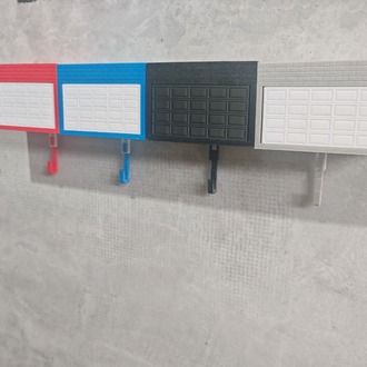 Anahtarlık Askılı Garaj Kapısı 3D Baskı 12 cm
