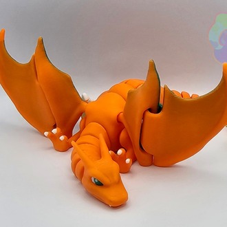 Charizard Dragon 3D Baskı Figür 20cm