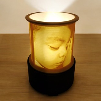 Lithophane Fotoğraflı Gece Lambası