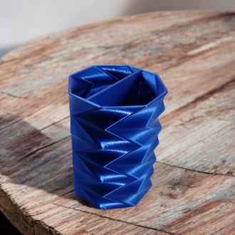 Zigzag desenli 3D 2 Bölmeli Kalemlik