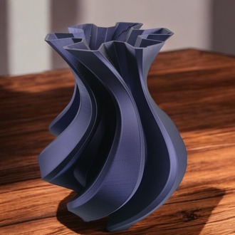 Spriral Helezon Desenli 3D Vazo2