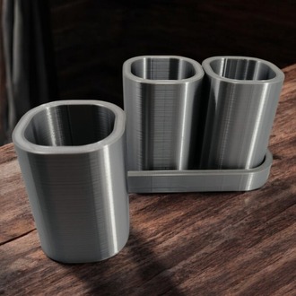 3D Tepsili 3lü kalemlik ve ya aksesuarlık
