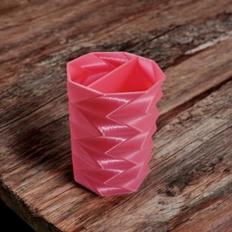 Zigzag desenli 3D 2 Bölmeli Kalemlik