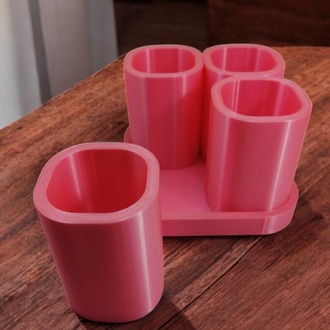 3D Tepsili 4lü kalemlik ve ya aksesuarlık