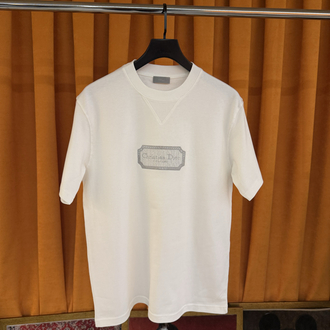 Christian dior nakış göğüs logo ithal tişört