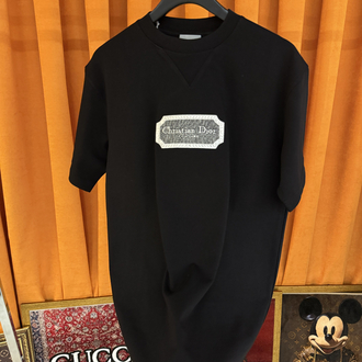 Christian dior nakış göğüs logo ithal tişört