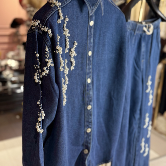 Denim incili takım