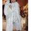 soft cozy coat beyaz kürklü