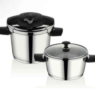VigorCook Düdüklü Tencere Seti 4+6 Litre Gri