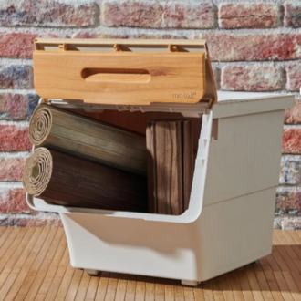 Motek Bambu Tekli Organizer - Bej - 33 Lt