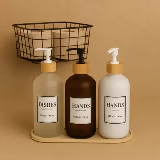 Sabun Seti Bambu Standlı 500 ml
