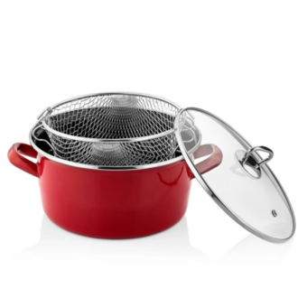 Paçi Betty Kırmızı Kızartma Tenceresi 22 Cm 4.5 Lt