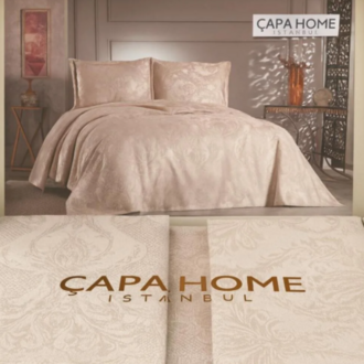Çapa Home ÇİFT KİŞİLİK PİKE TAKIMI 250 X 260 CM 2 YASTIK KREM