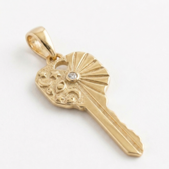925 Ayar Gümüş Key Kolye Ucu