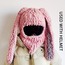 Bunny Kulaklı Açık Pembe Balaclava