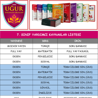 KOLEJ 7. SINIF YARDIMCI KAYNAKLAR