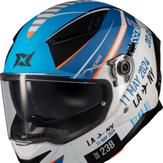 Axxis Panther Passenger Parlak/Mavi/Beyaz