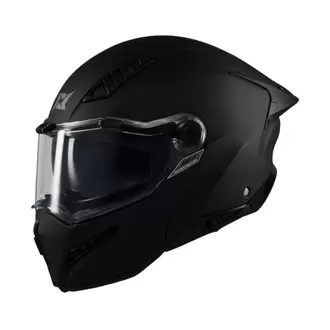 AXXIS Ghostfighter Solid A1 Mat Siyah Motosiklet Kaskı ( ÇENE AÇILIR )
