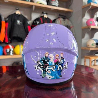Elsa (Frozen) Temalı Çocuk Kapalı Motosiklet Kaskı