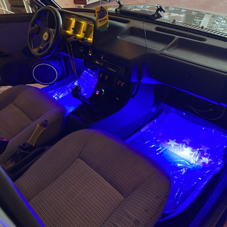 Mavi ayakaltı parmak led 