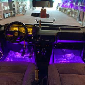 Mor ayakaltı  parmak led 