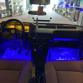 Mavi ayakaltı parmak led 