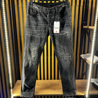 DSQUARED2 PREMİUM KOT PANTOLON TAŞLAMALI SİYAH 221 T