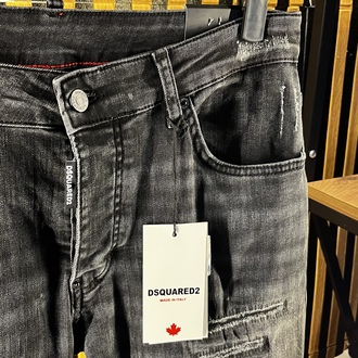 DSQUARED2 PREMİUM KOT PANTOLON TAŞLAMALI SİYAH 221 T