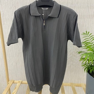 Zara Soğuk Kumaş Polo Yaka Triko Erkek Tişört