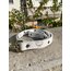 White Mcm  Dog Collar-Leash Set. Desinger Dog Collar Set.
