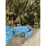 Blue Goyard Dog Collar-Leash Set. Desinger Dog Collar Set.