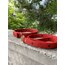 Red Mcm Dog Collar-Leash Set. Desinger Dog Collar Set.