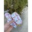 Lv Colorful Pink Edition Dog Collar-Leash Set. Desinger Dog Collar Set.