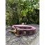 Brown Lv Checker Pink Edition Dog Collar-Leash Set. Desinger Dog Collar Set.