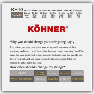 Köhner KH-10 Akustik Gitar Teli