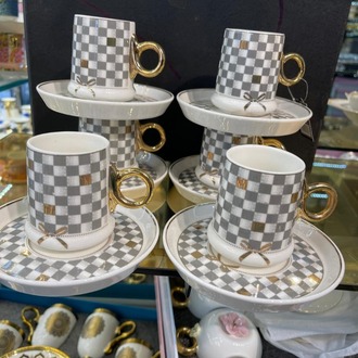 Chess Gold Elegance Kahve Fincan Seti