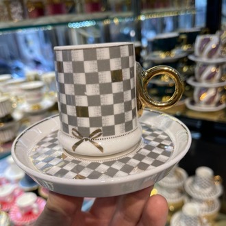 Chess Gold Elegance Kahve Fincan Seti