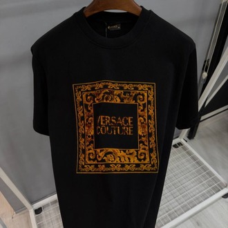 Versace Couture Siyah Gold Desenli T-Shirt – Premium Kalite