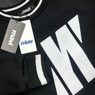 SİYAH-MAVİ SWEATSHİRT 3 İPLİK ŞARDONLU