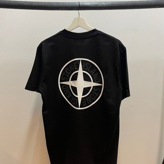 Stone Island Siyah Çift Taraf Baskılı T-Shirt – Premium