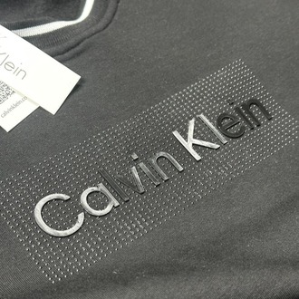 SİYAH CK SWEATSHİRT 3 İPLİK ŞARDONLU