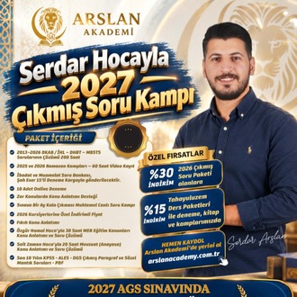 2027 SERDAR HOCA'YLA (DKAB-DHBT-MBSTS) ÇIKMIŞ SORU PAKETİ