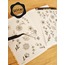 Şeffaf  - LF12 - Flower & Leaf Temalı Laptop, Notebook, Tablet, Telefon, Ajanda Sticker Seti