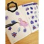 Şeffaf  - LF40 - Flower & Leaf Temalı Laptop, Notebook, Tablet, Telefon, Ajanda Sticker Seti