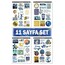 Ar Sticker - 140 Adet - V-Gogh Laptop Notebook Ajanda Defter Tablet Sticker Etiket Çıkartma Seti