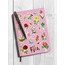 LF37 - Flower & Leaf Temalı Laptop, Notebook, Tablet, Telefon, Ajanda Sticker Seti