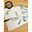 Şeffaf  - LF01 - Flower & Leaf Temalı Laptop, Notebook, Tablet, Telefon, Ajanda Sticker Seti