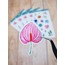 LF41 - Flower & Leaf Temalı Laptop, Notebook, Tablet, Telefon, Ajanda Sticker Seti