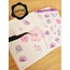 Şeffaf  - LF45 - Flower & Leaf Temalı Laptop, Notebook, Tablet, Telefon, Ajanda Sticker Seti